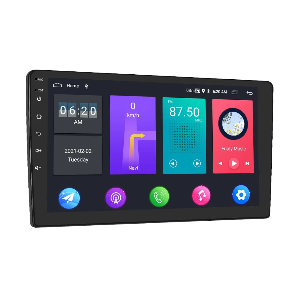 10.1 Inch 2 Din for Android 11 Car Stereo Radio 2 32G 2.5D Touch Screen Multimedia Player GPS Navigation WIFI Bluetooth FM MP4 MP5 Player with Rear Camera