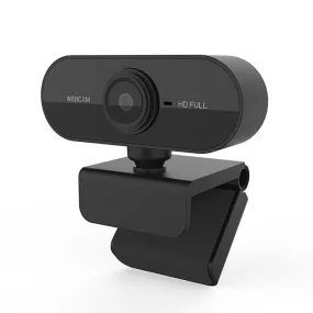 1080P FHD Web Camera Auto Focus 360 Rotation Built-in Microphone Plug and Play USB Wired Computer Cam for Office Live Conference