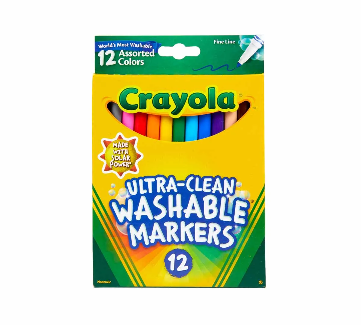 12 Colors Fine Line Ultra Clean Washable Marker