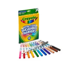 12 Colors Fine Line Ultra Clean Washable Marker