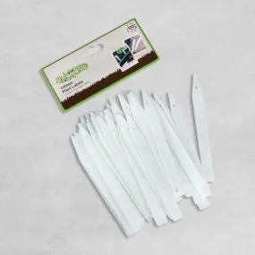 15cm (6″) White Plant Labels - Rigid Long Life Reusable - Pack of 100