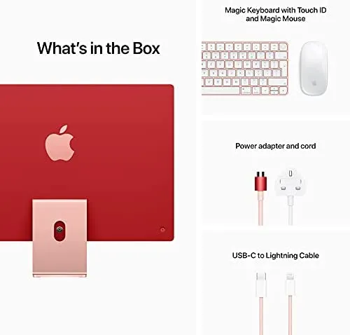 2021 Apple iMac 24 inch Apple M1 chip with 8 core CPU and 8 core GPU 4 ports 8GB RAM 256GB - FREE 2 years warranty
