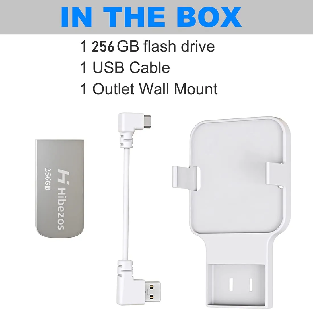 256GB USB Flash Drive and Outlet Mount for Blink Sync Module 2, Save Space and Easy Move Mount Bracket Holder for Blink Outdoor Indoor Security System (Blink Sync Module 2 is NOT Included)
