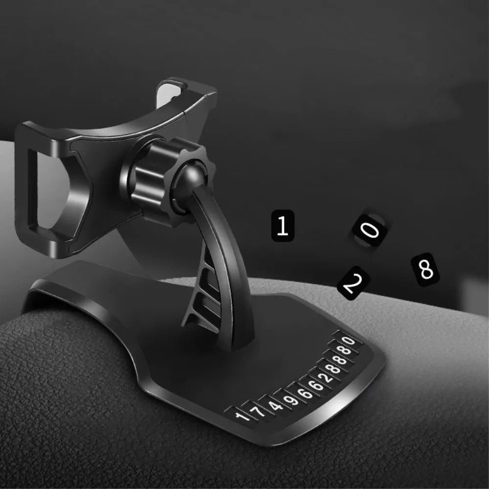 3 in 1 Car GPS Smartphone Holder: Dashboard / Visor Clamp   AC Grid Clip for HTC Status, AT&T Status - Black