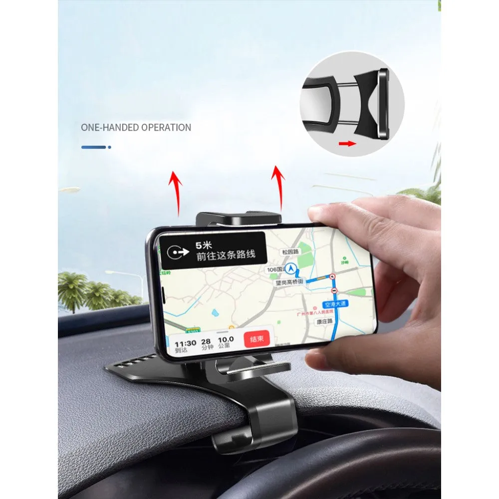 3 in 1 Car GPS Smartphone Holder: Dashboard / Visor Clamp   AC Grid Clip for HTC Status, AT&T Status - Black