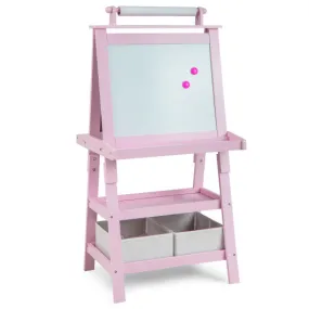 3-in-1 Double-Sided Storage Art Easel-Pink