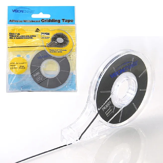 5 Pack Visionchart Adhesive Lining Tape 3mmx15m Black Hangsell