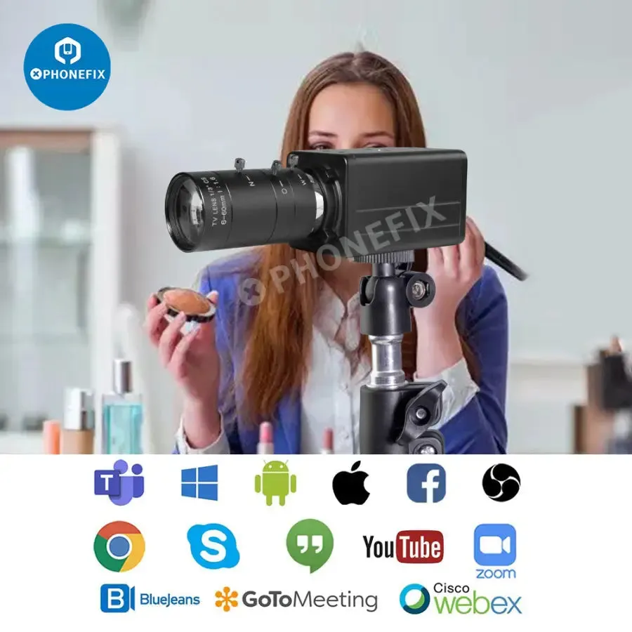 5.0MP 4K Webcam 10X Zoom Camera with VariFocal Lens