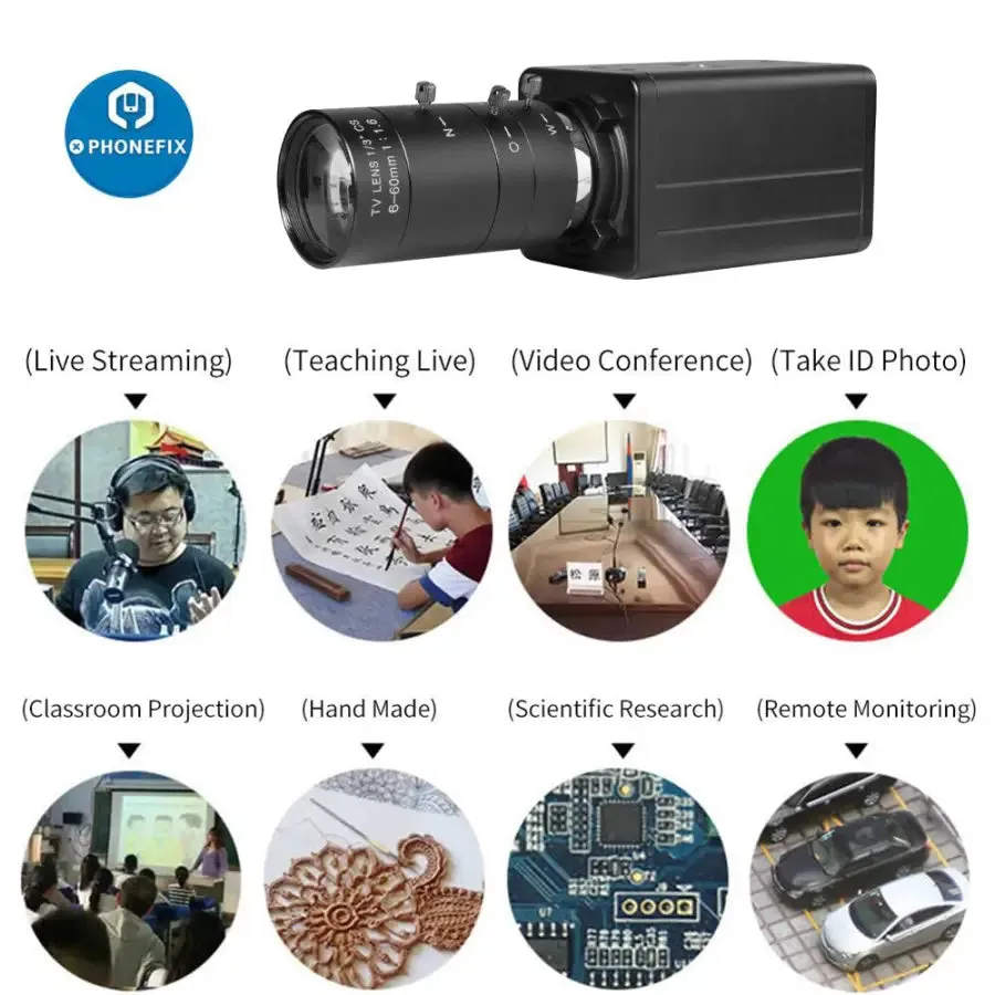 5.0MP 4K Webcam 10X Zoom Camera with VariFocal Lens