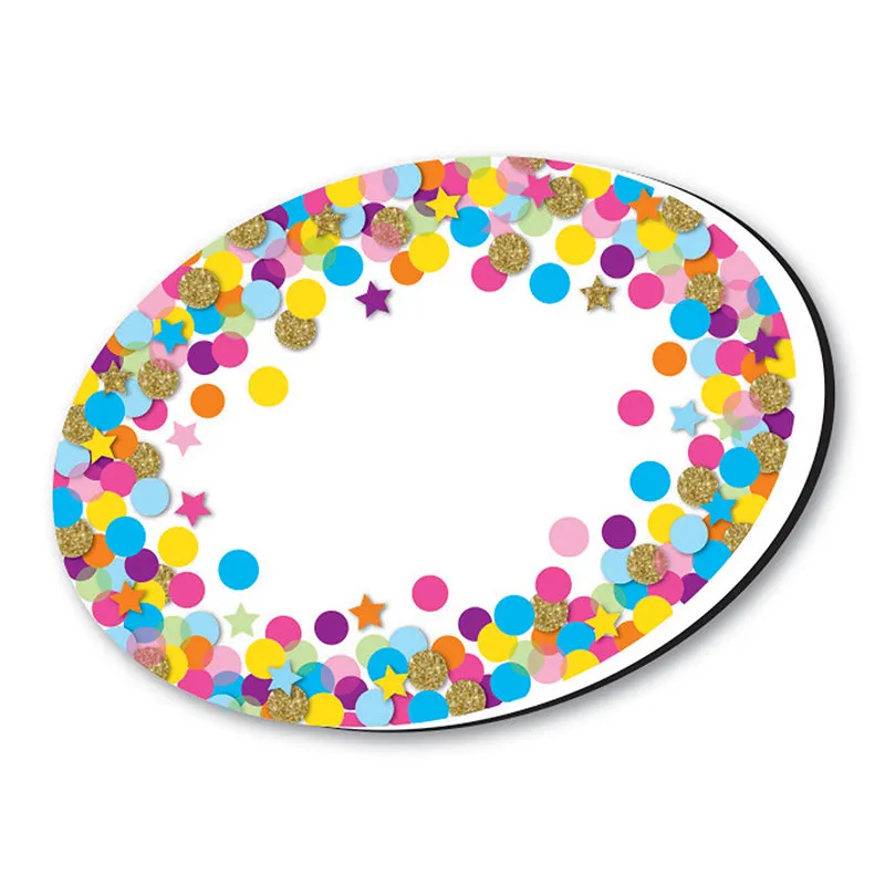 #51481 WHITEBOARD ERASER CONFETTI OVAL MAGNETIC