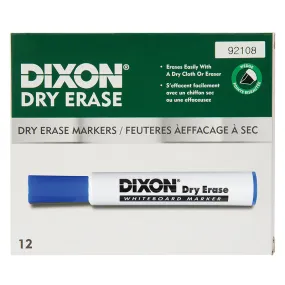 #54125 DRY ERASE MRKRS WEDGE TIP BLUE 12PK