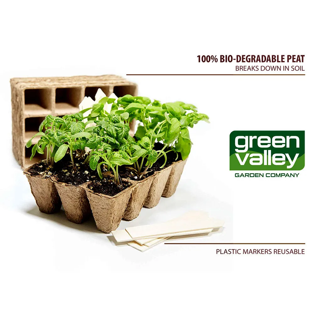 60PC 12 Cells Biodegradable Paper Pulp Tray 3x4 Plant Nursery Vegetable Seed Starter