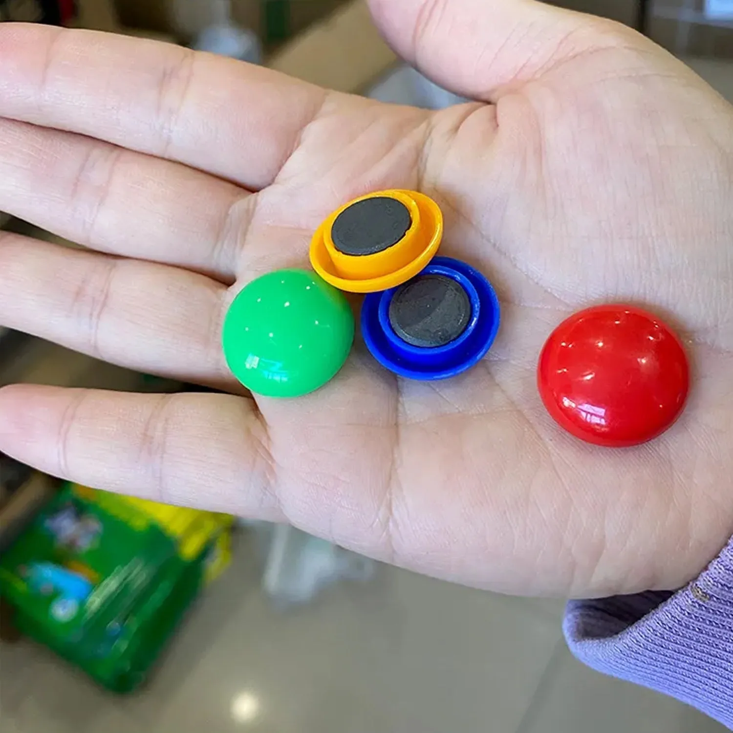 7866 Magnet Button Durable Magnetic Button Children Experiment Magnet Set || Magnet Toy Sets Round Shaped Magnet Set ( Set of 10 )