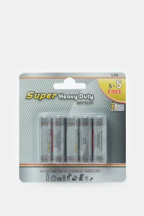 Aa Heavy Duty 1.5V Battery Set (10 Piece)