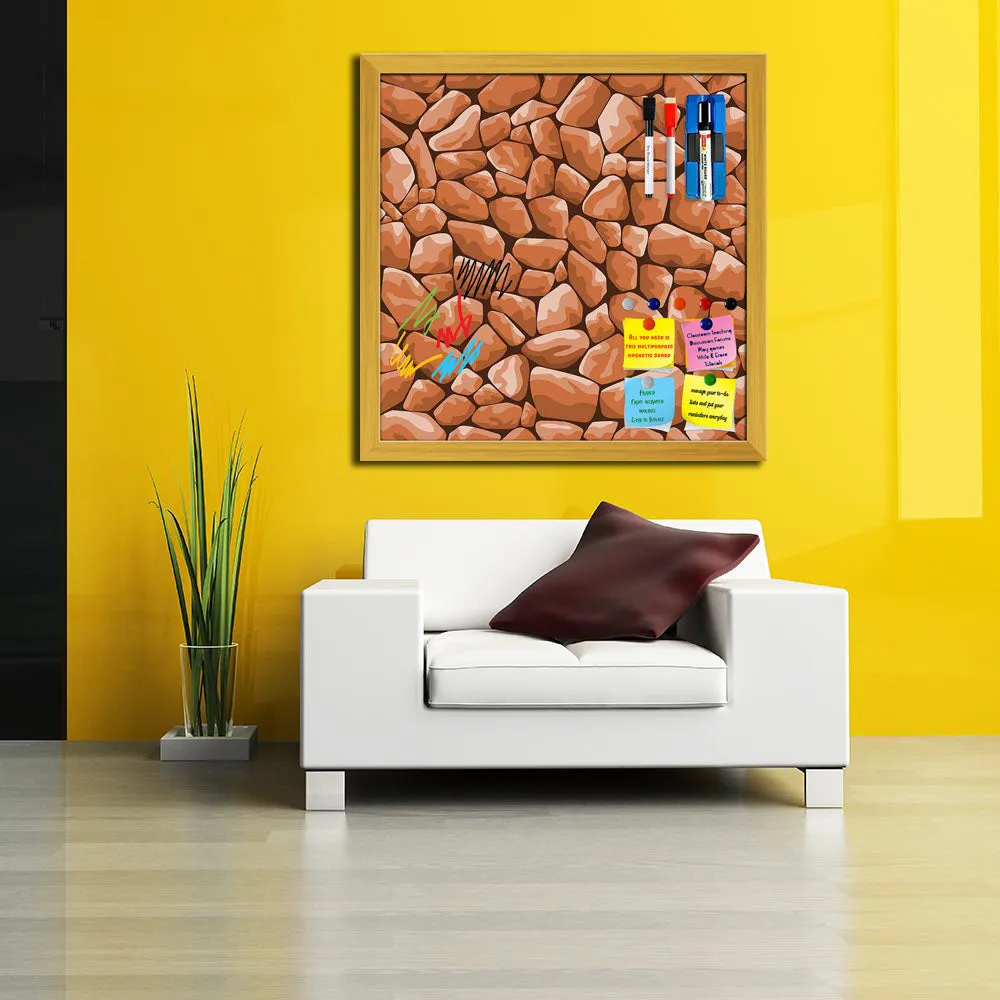 Abstract Décor Framed Magnetic Dry Erase Board | Combo with Magnet Buttons & Markers