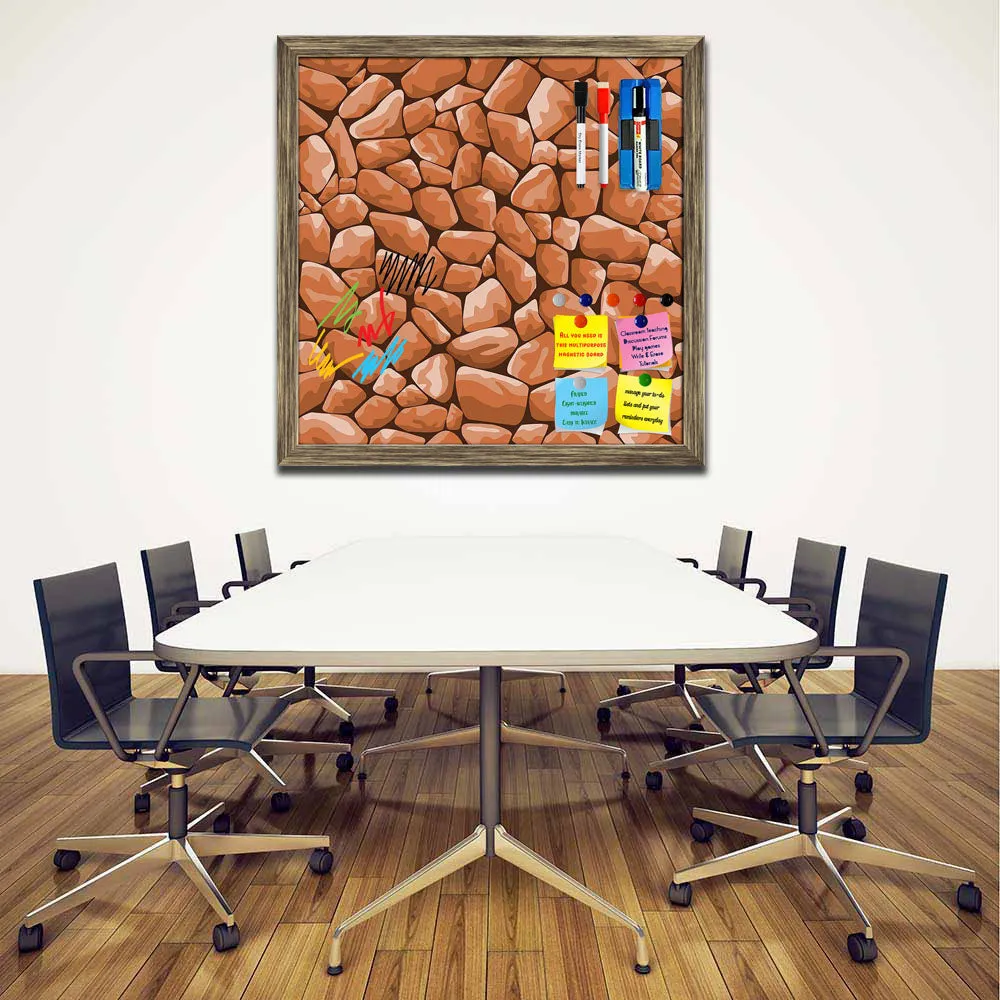 Abstract Décor Framed Magnetic Dry Erase Board | Combo with Magnet Buttons & Markers