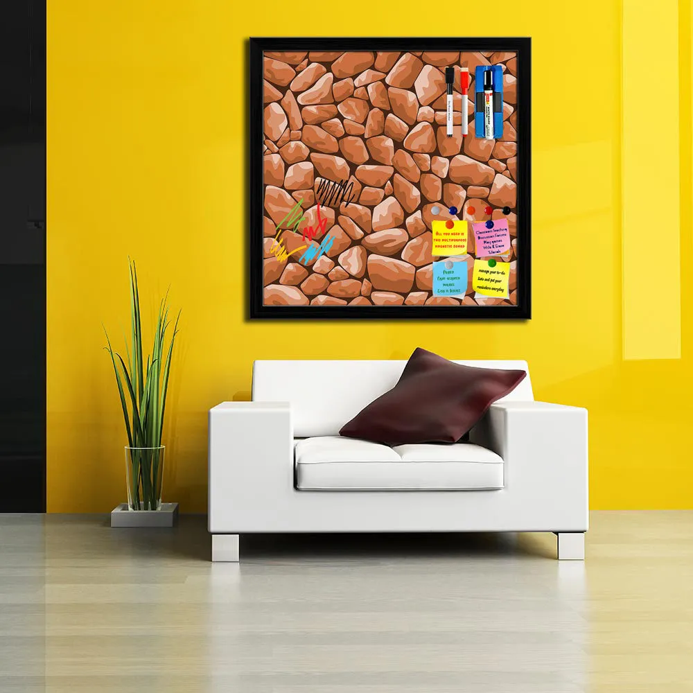 Abstract Décor Framed Magnetic Dry Erase Board | Combo with Magnet Buttons & Markers