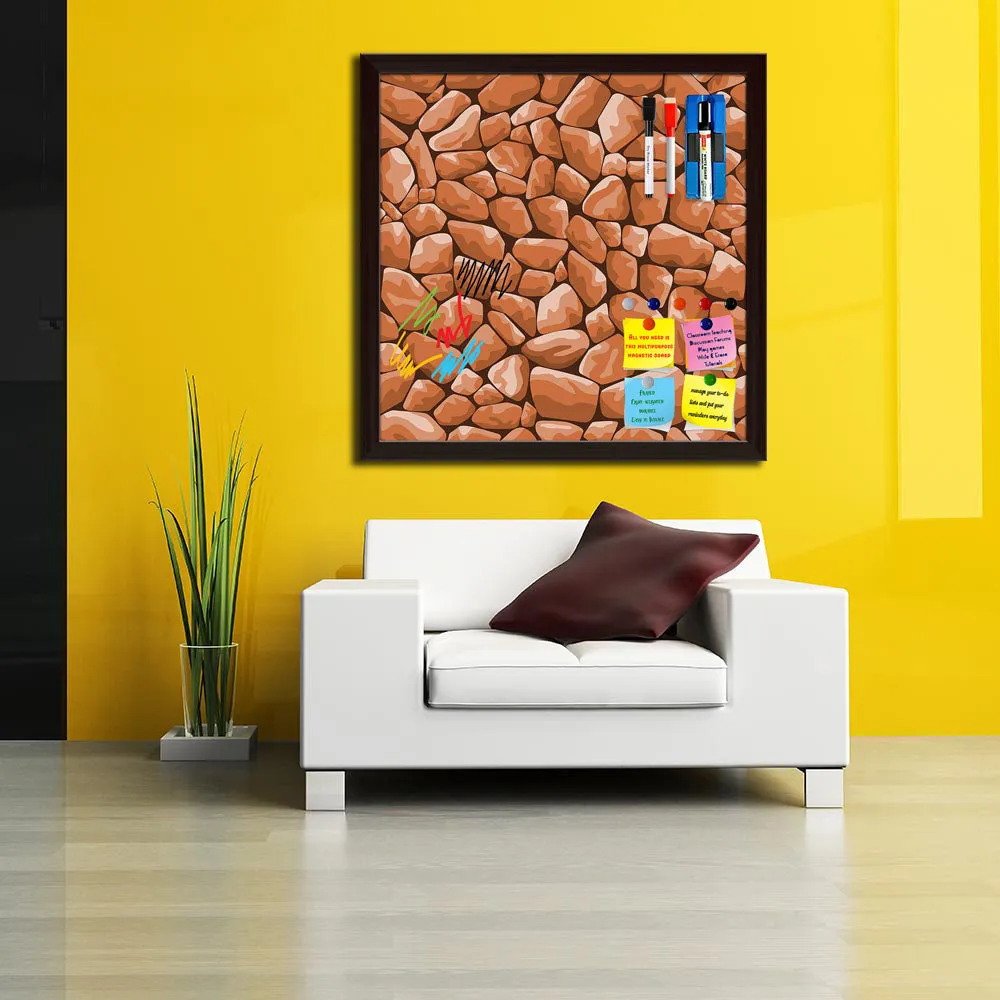 Abstract Décor Framed Magnetic Dry Erase Board | Combo with Magnet Buttons & Markers