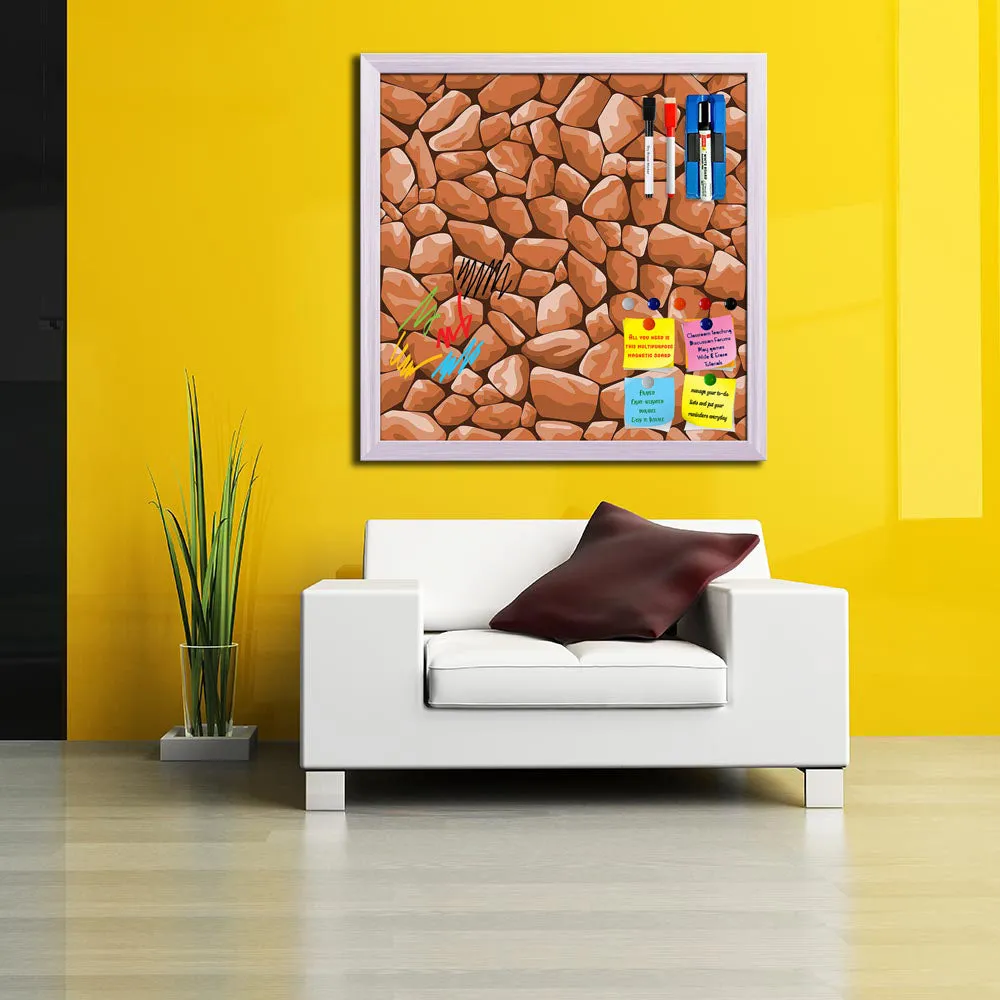 Abstract Décor Framed Magnetic Dry Erase Board | Combo with Magnet Buttons & Markers