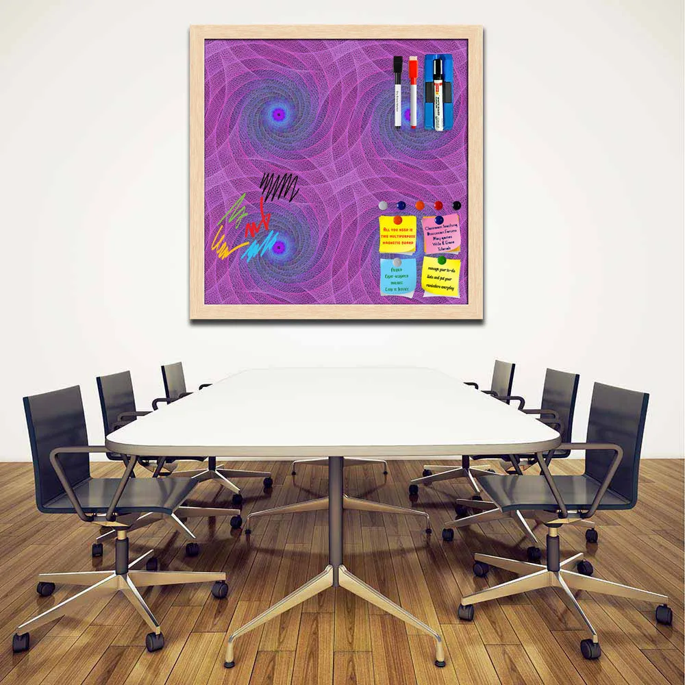 Abstract Fractal Pattern D1 Framed Magnetic Dry Erase Board | Combo with Magnet Buttons & Markers