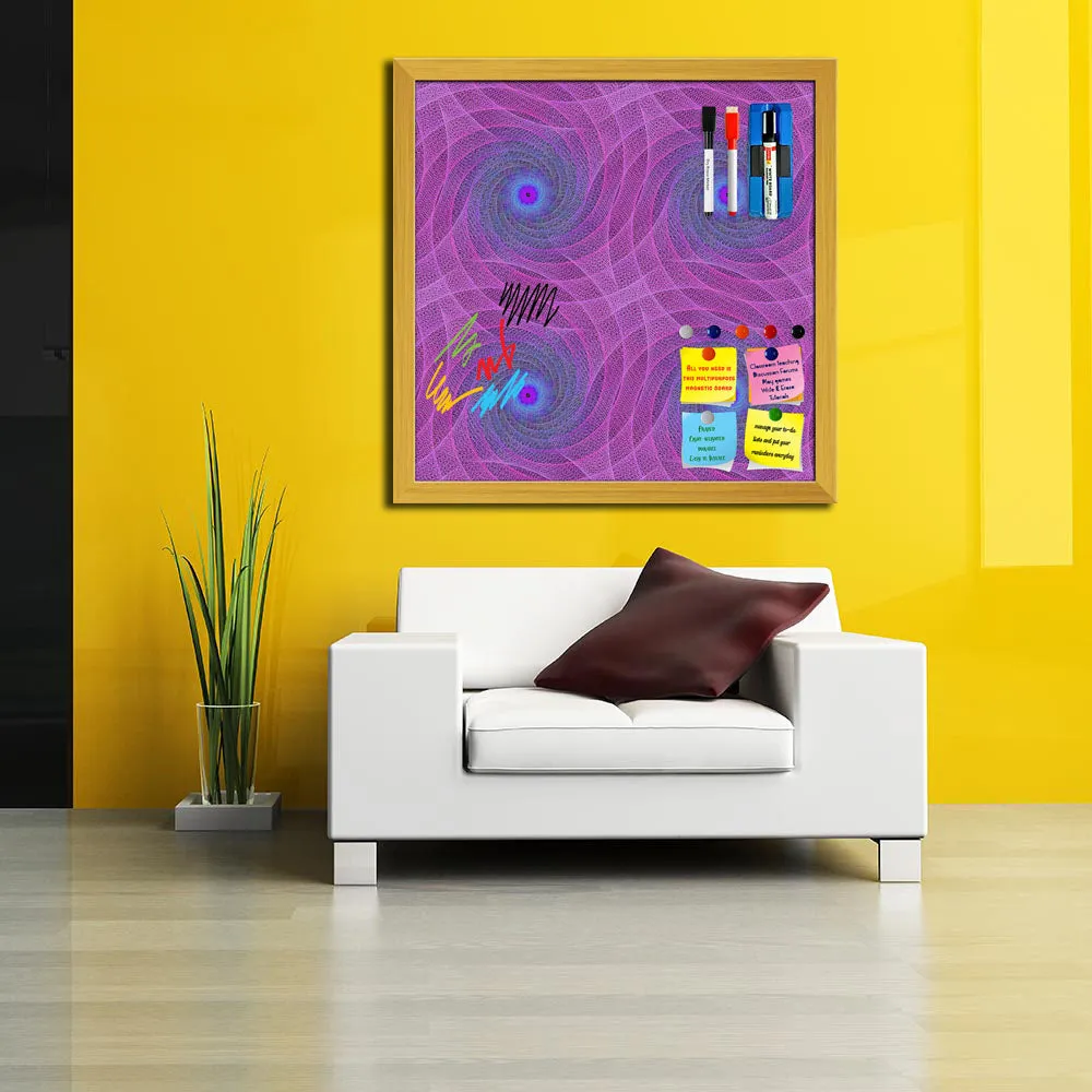 Abstract Fractal Pattern D1 Framed Magnetic Dry Erase Board | Combo with Magnet Buttons & Markers