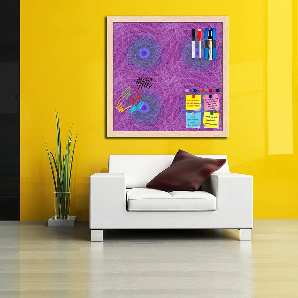 Abstract Fractal Pattern D1 Framed Magnetic Dry Erase Board | Combo with Magnet Buttons & Markers