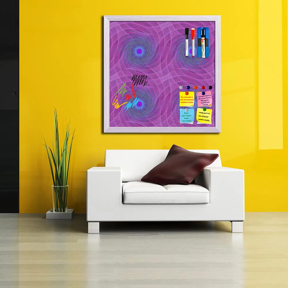Abstract Fractal Pattern D1 Framed Magnetic Dry Erase Board | Combo with Magnet Buttons & Markers