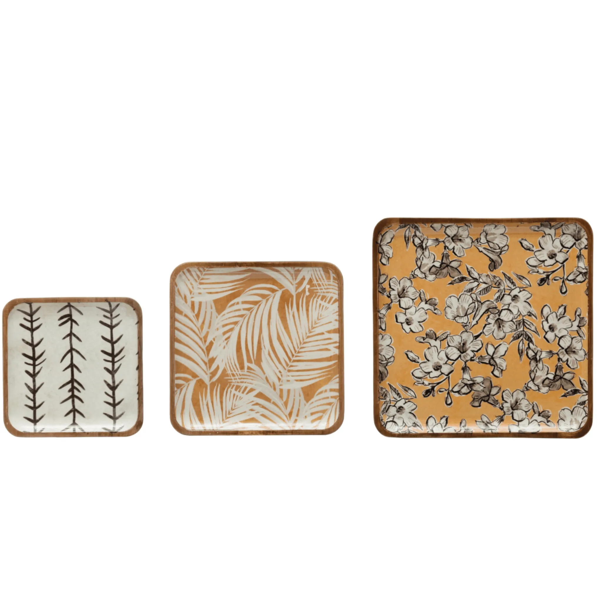 Acacia Wood Tray, Set of 3