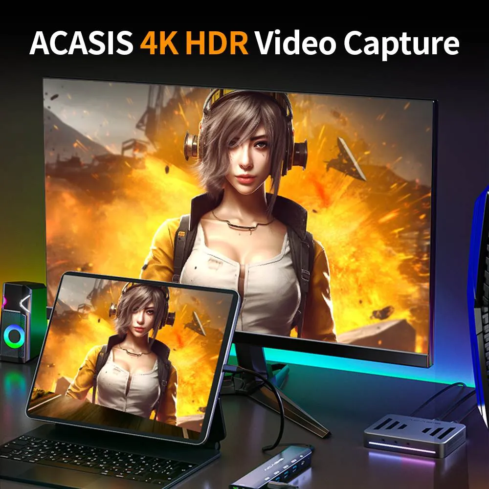 Acasis 4K60 HDR Game Live Video Capture Card