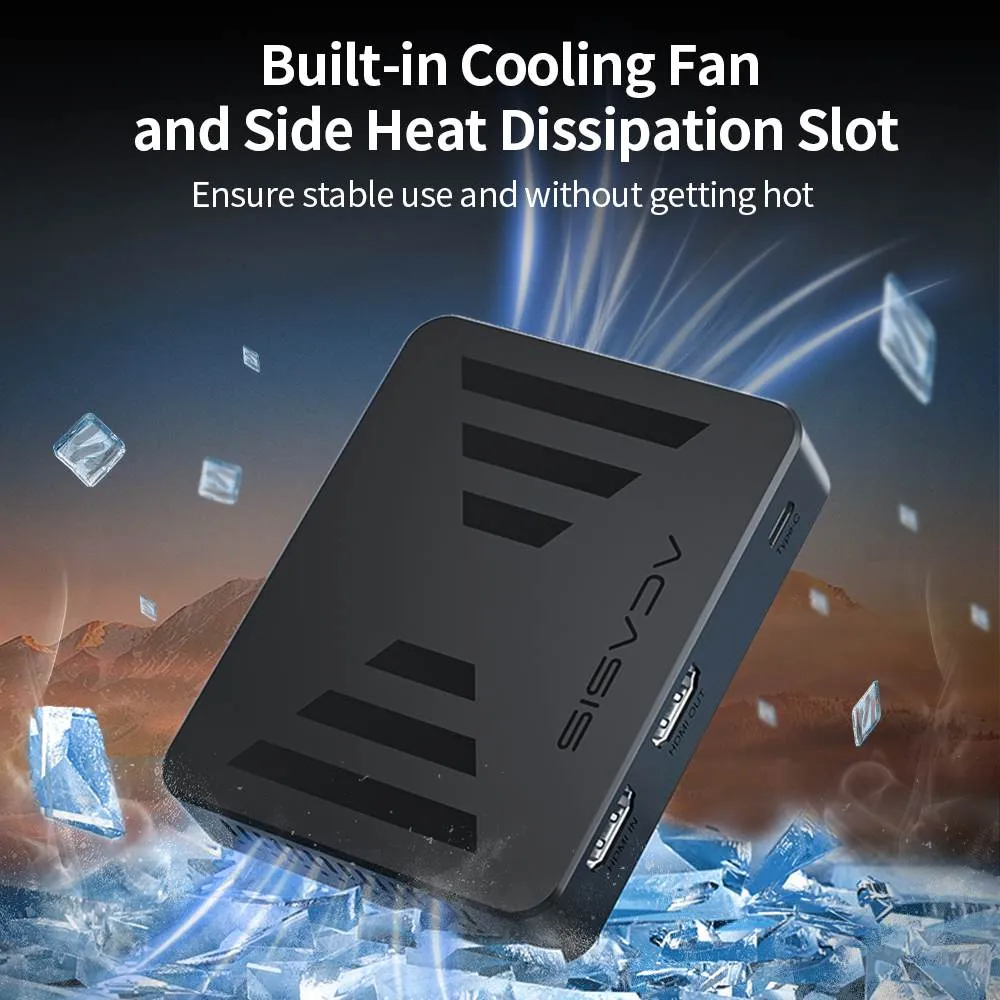 Acasis 4K60 HDR Game Live Video Capture Card
