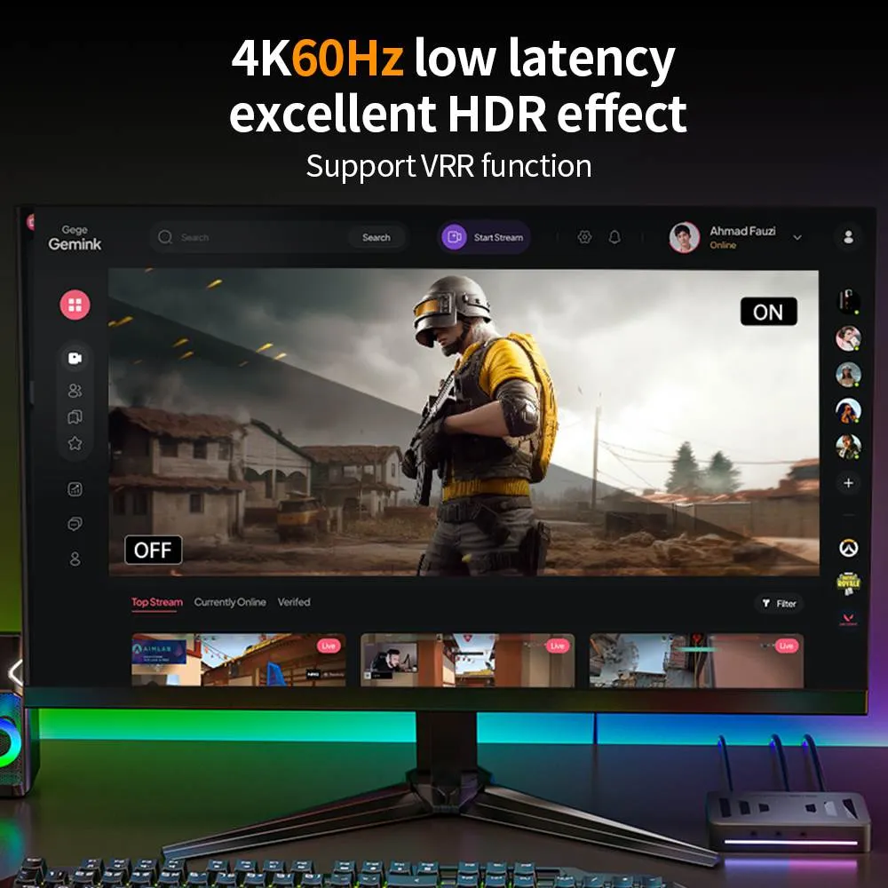 Acasis 4K60 HDR Game Live Video Capture Card