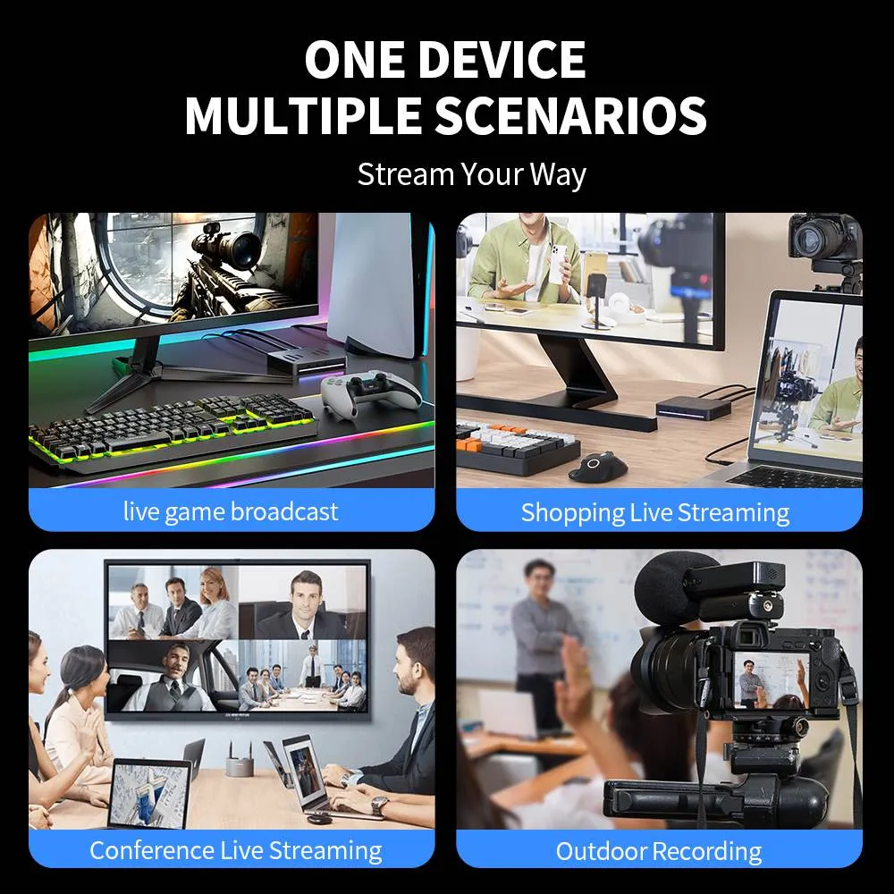 Acasis 4K60 HDR Game Live Video Capture Card