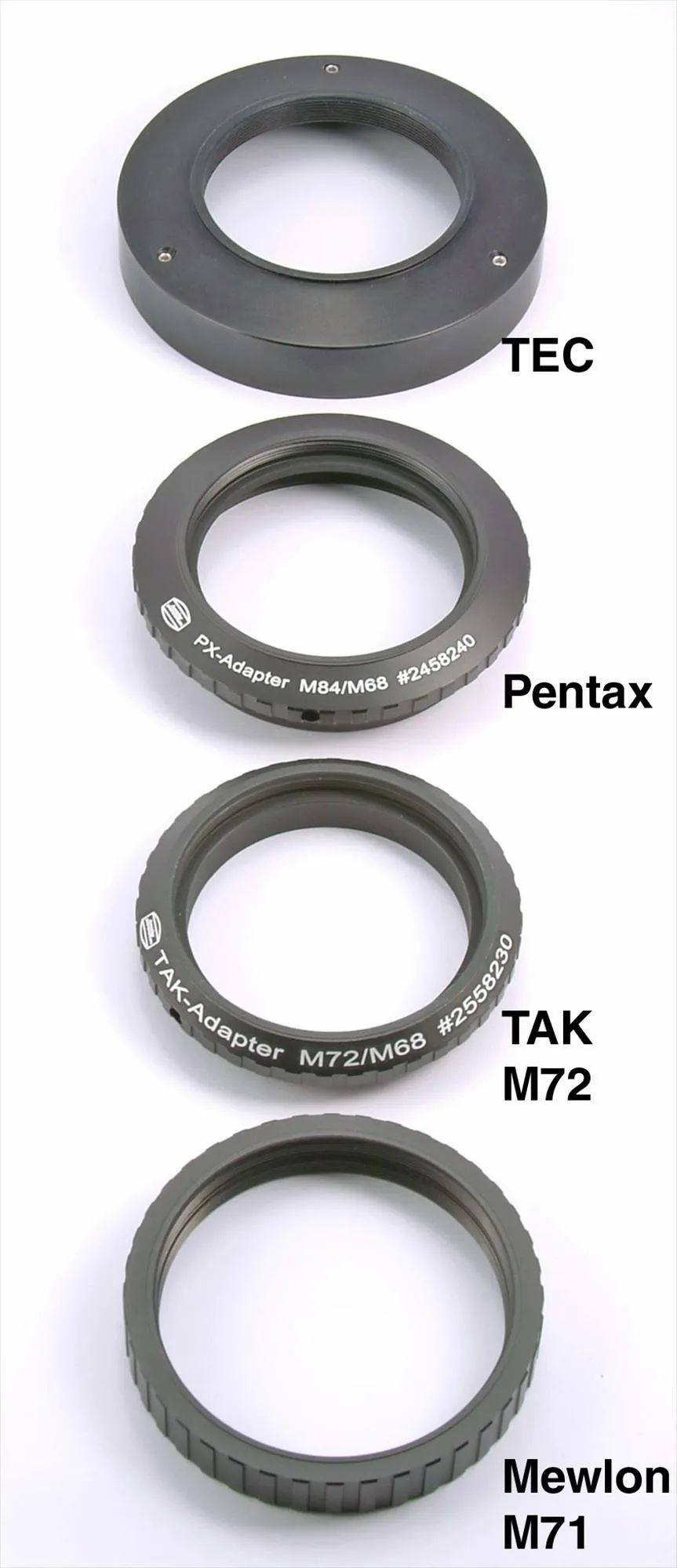 Adapter 4.1"i UNF/24G to M68ix1 (for TEC 140-200 and 3.5" Feathertouch focusers)
