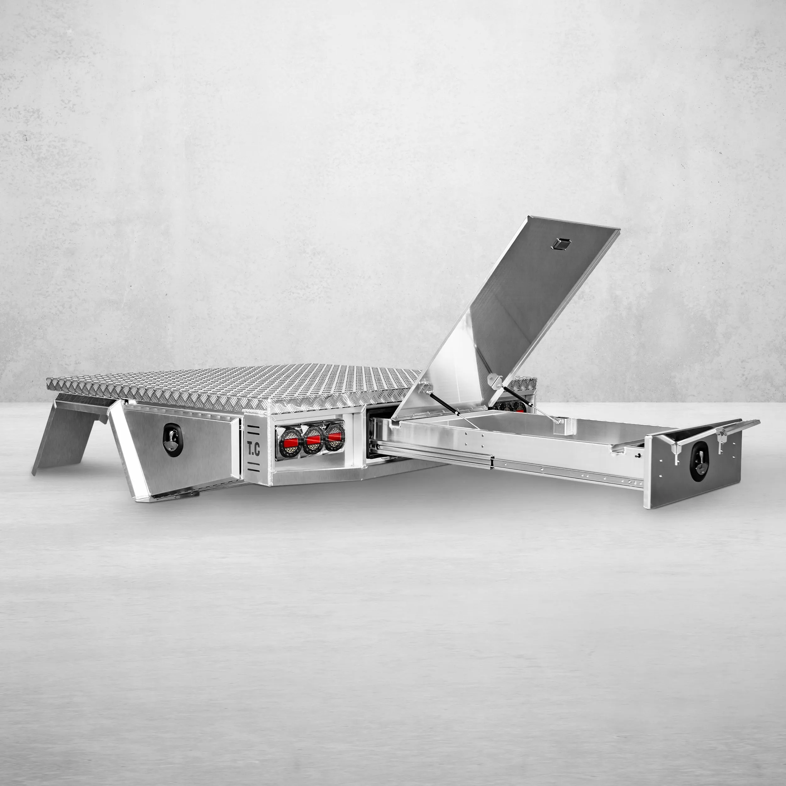 Aluminium Tray 2100mm No Headboard - Alloy