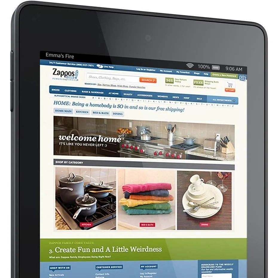 Amazon Kindle Fire HD 6 Tablet, 6" HD Display, Wi-Fi, 16 GB (Refurbished)