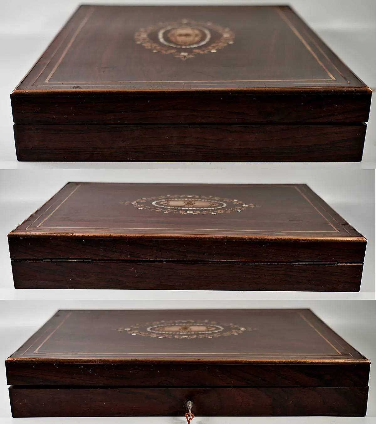 Antique French Boulle Gaming or Card Playing Box, c.1850, Gaming Tokens, Cards