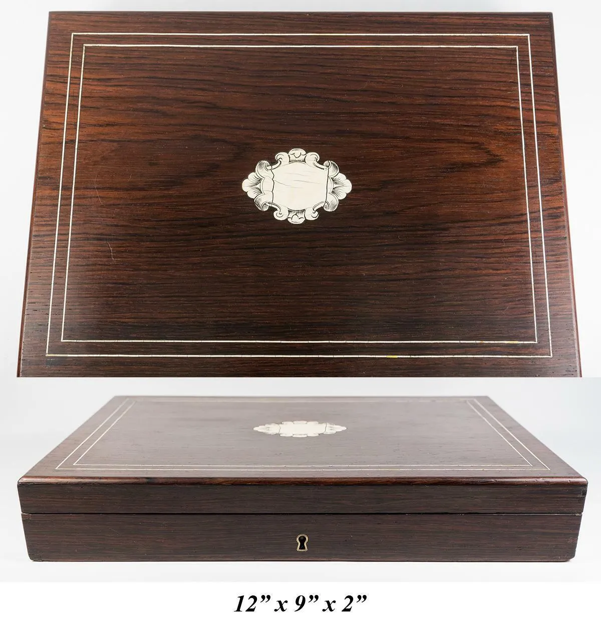 Antique Napoleon III Era French Game Chest, Box, Chips & Cards: Alph. GIROUX