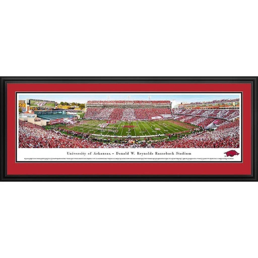 Arkansas Football - Razorbacks Stadium Panorama Framed Print