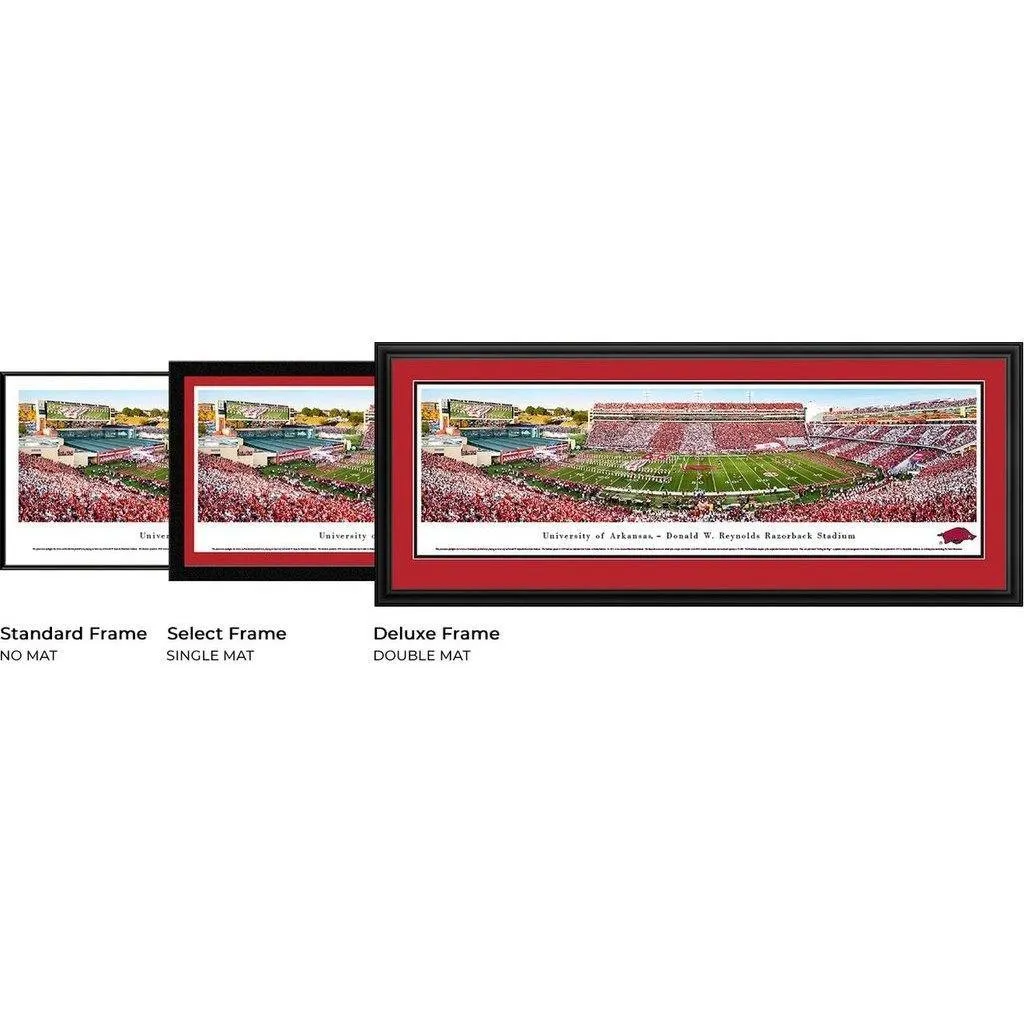 Arkansas Football - Razorbacks Stadium Panorama Framed Print