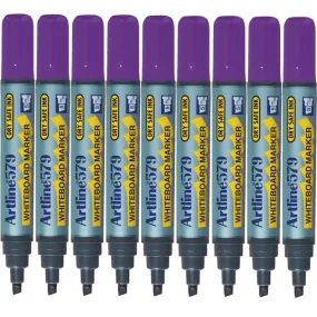 Artline 579 Whiteboard Marker 5mm Chisel Purple Box 9