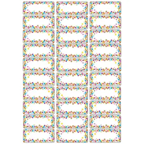 Ashley Magnetic Die-Cut Small Foam Nameplates & Labels, Confetti (ASH 18006)