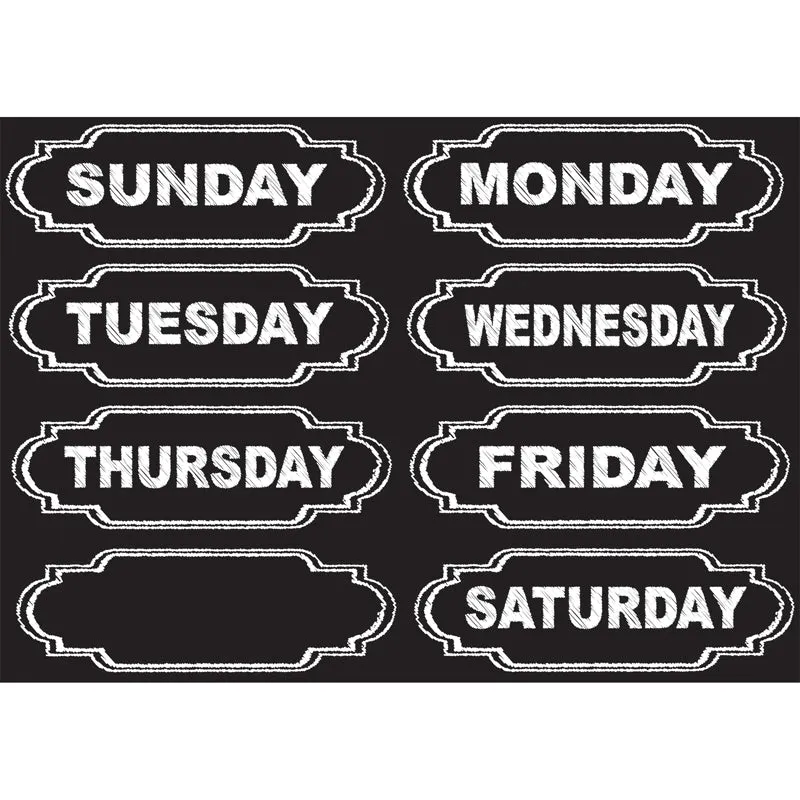 Ashley Productions Large Die-Cut Magnetic Chalkboard Days Of Week