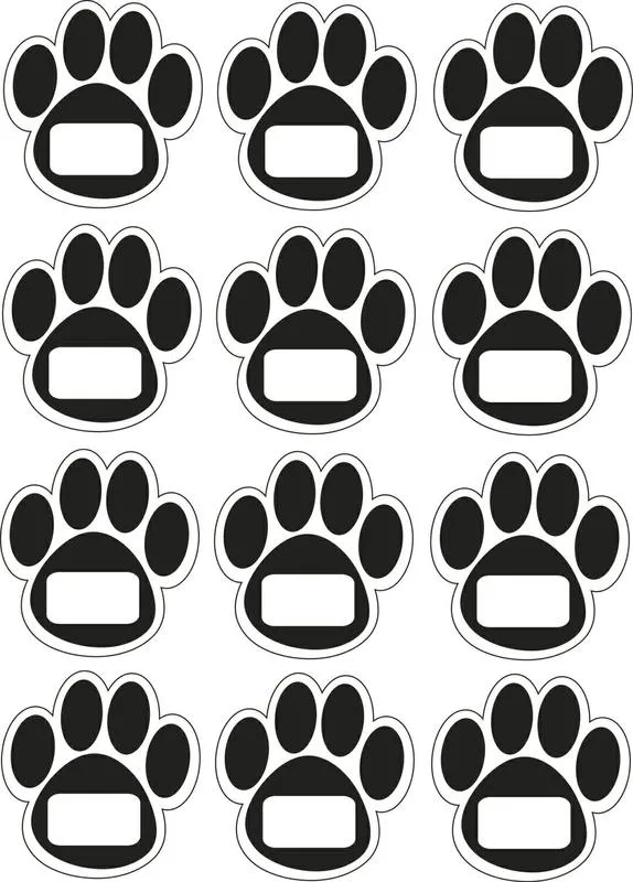 Ashley Productions Magnet Black Paw Prints