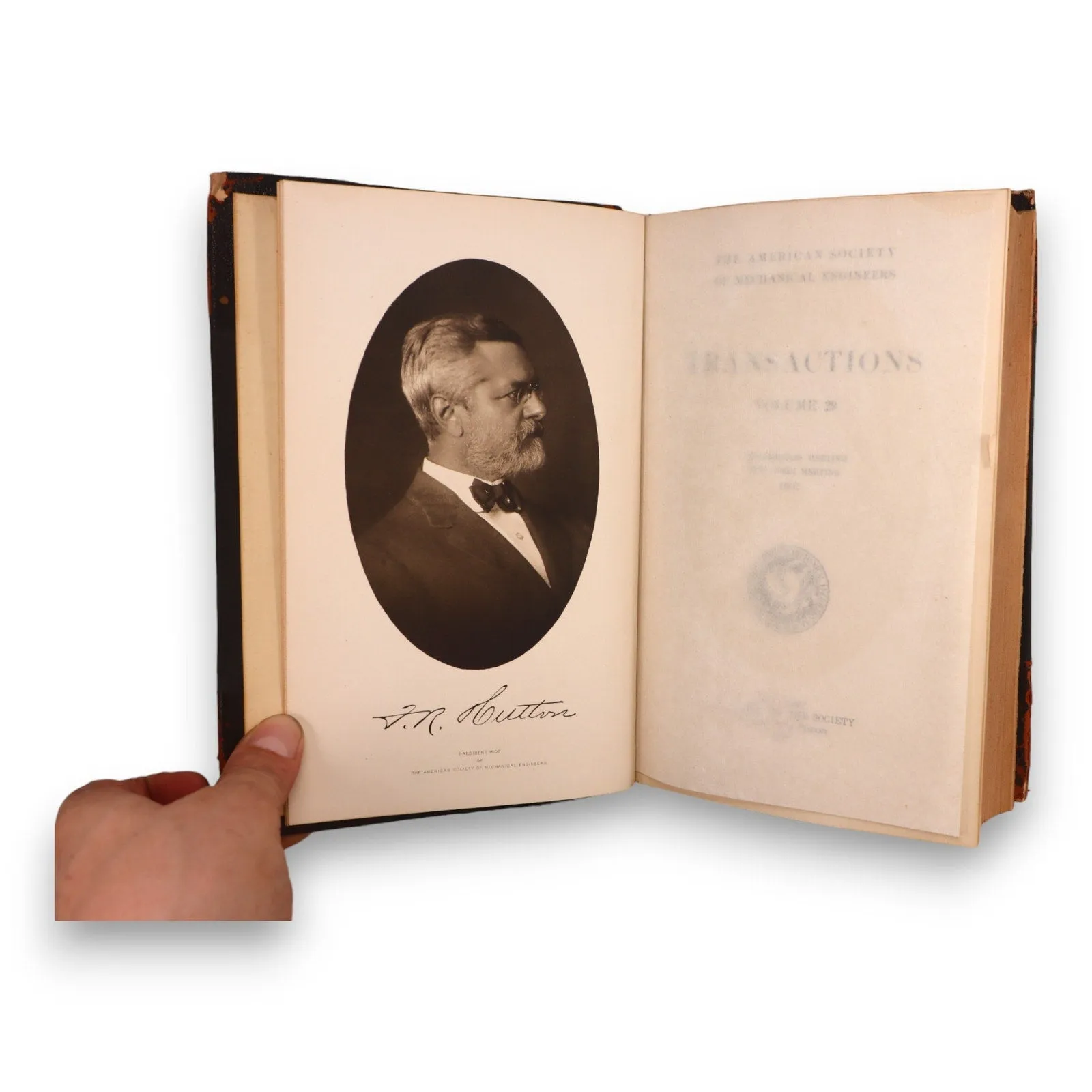 ASME American Society Mechanical Engineers Transactions 1907 Vol 29 Leather