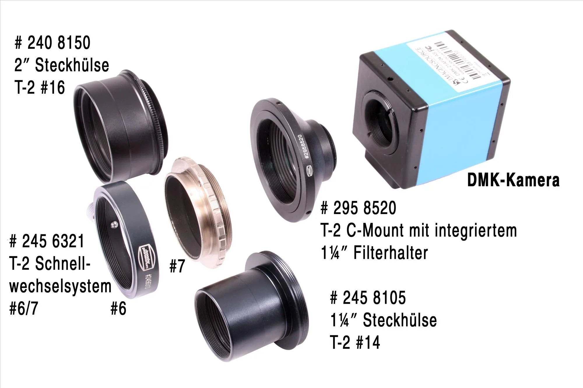 Baader C-Mount T-2 with integrated 1¼" Filterholder