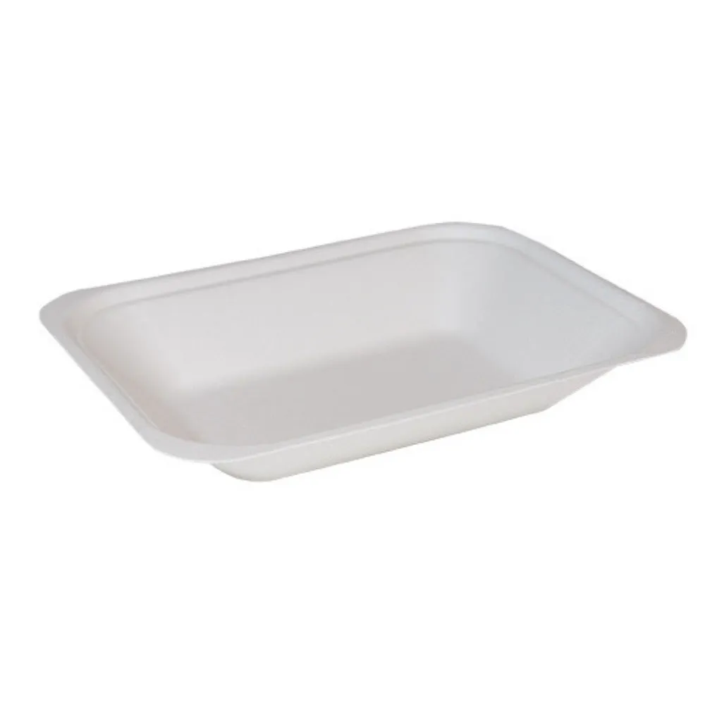 Bagasse Chip Tray Medium - 500 Pack (180 x 135 x 30mm)