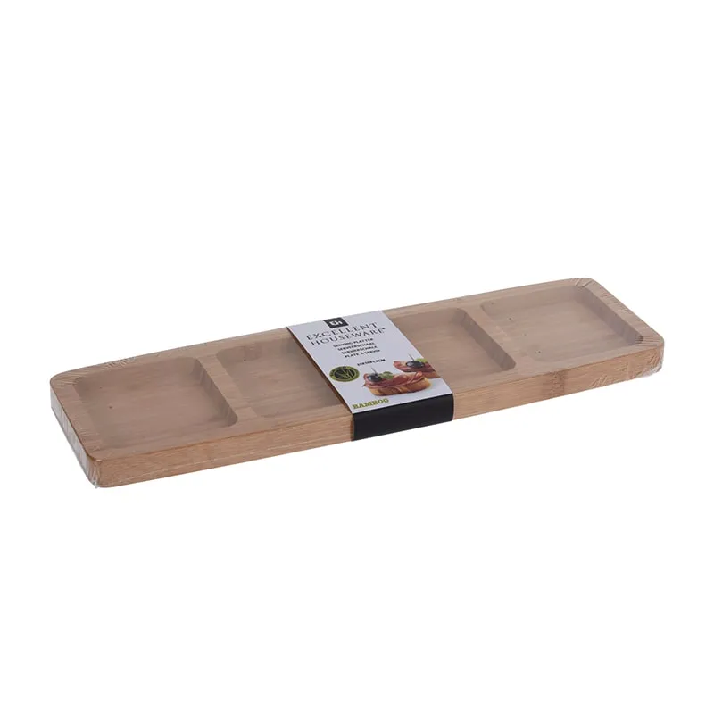 Bamboo Serving Platter (4 Compartments)
