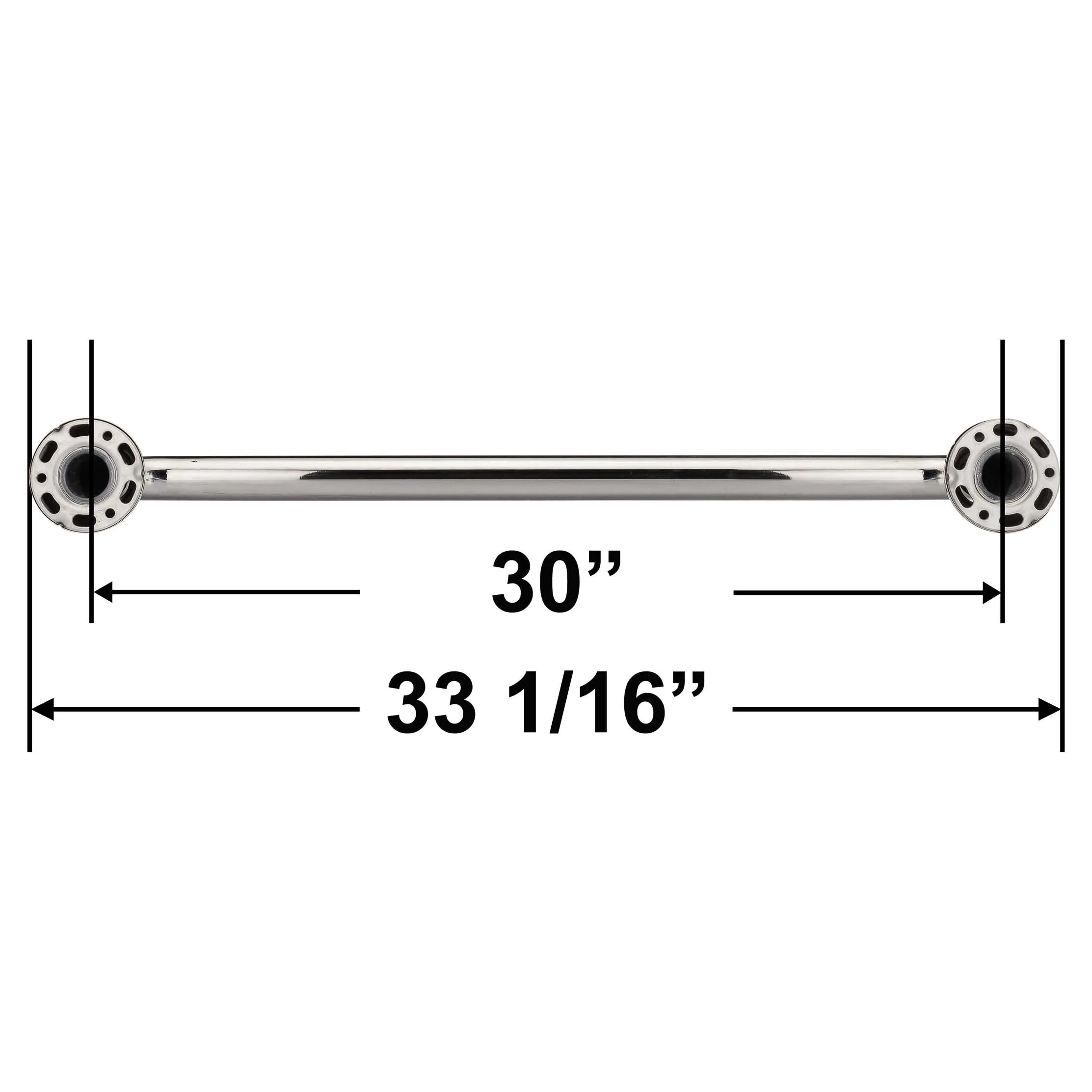 Bathroom Grab Bar, Decorative, Dome Escutcheon, 30 In. X 1 1/4 In.