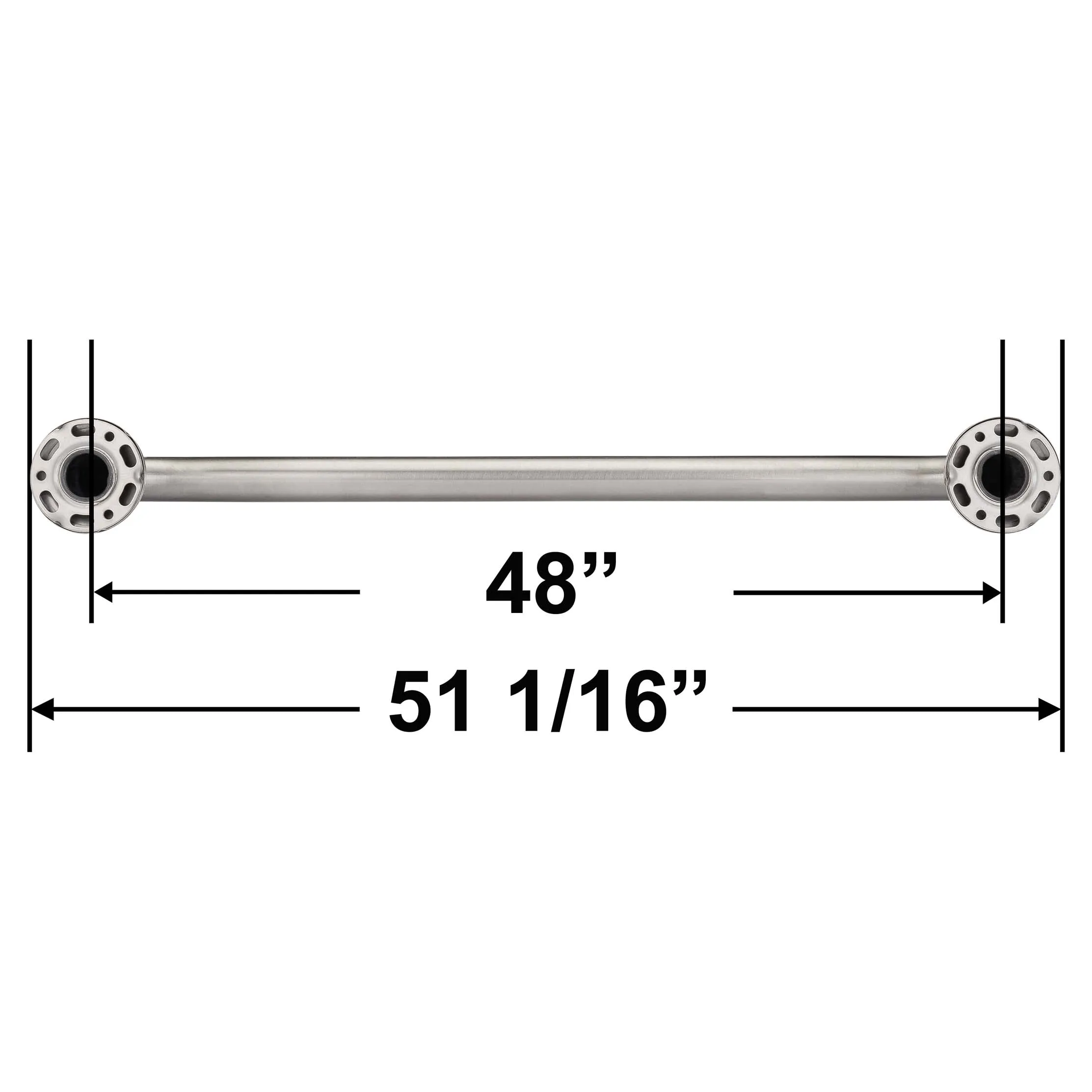 Bathroom Grab Bar, Decorative, Dome Escutcheon, 48 In. X 1 1/4 In.