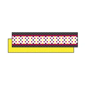 BLACK YELLOW DOT RIBBON RUNNERS
